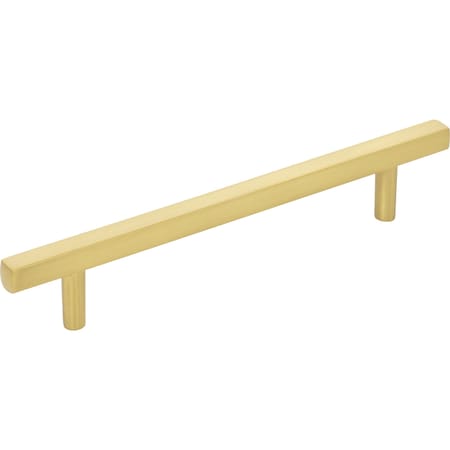 128 Mm Center-to-Center Brushed Gold Square Dominique Cabinet Bar Pull